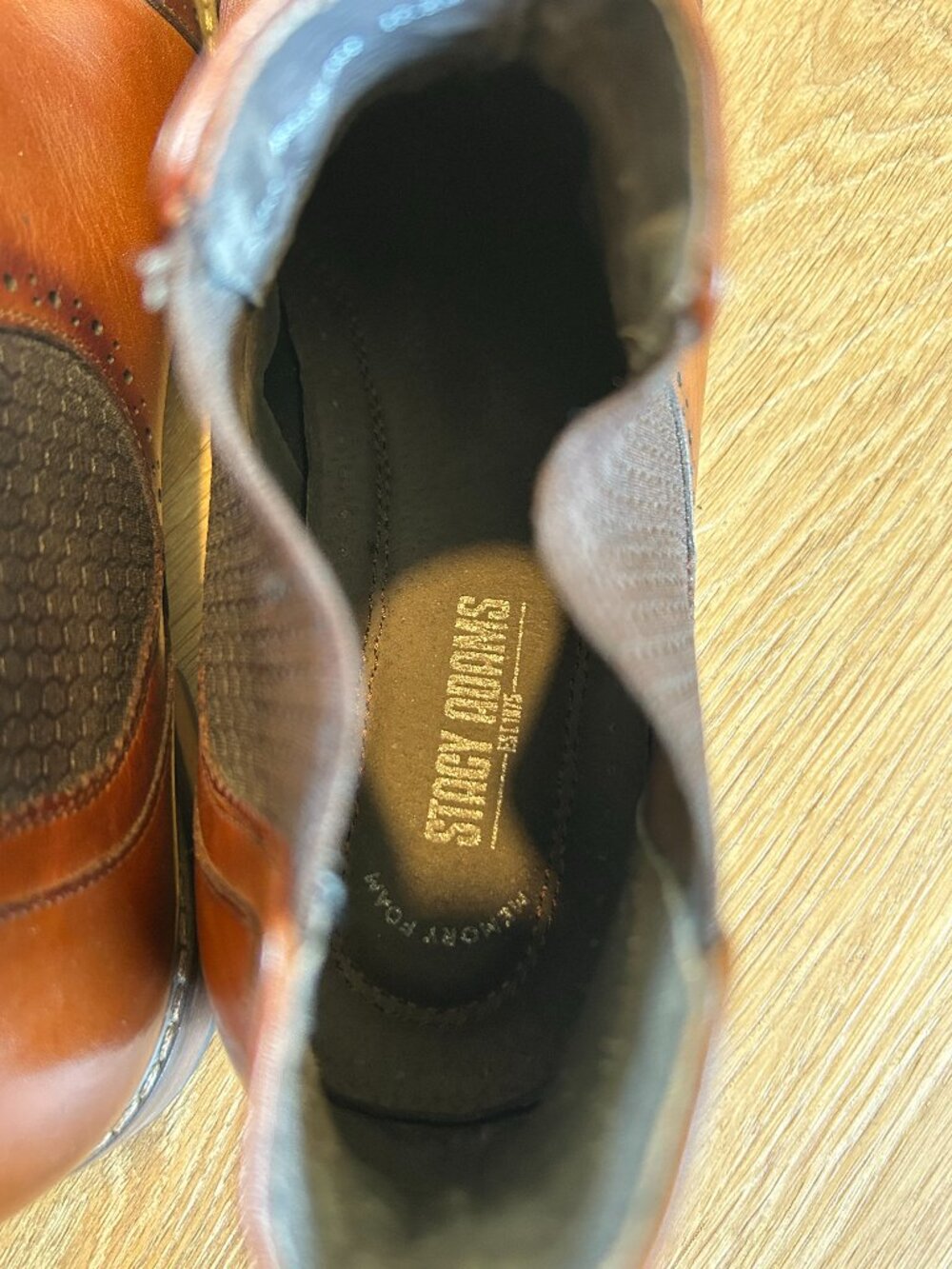 STACY ADAMS S 10.5M The Alomar Chelsea boots in Cognac M - Picture 9 of 11